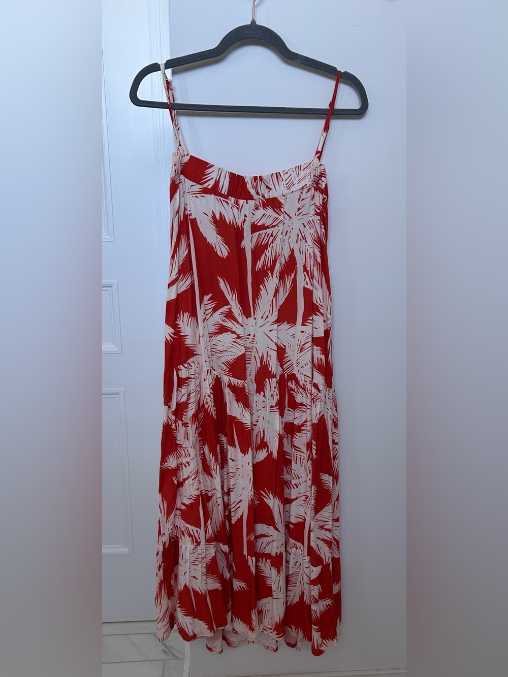 Animale orange and Cream Tropical-Print Maxi